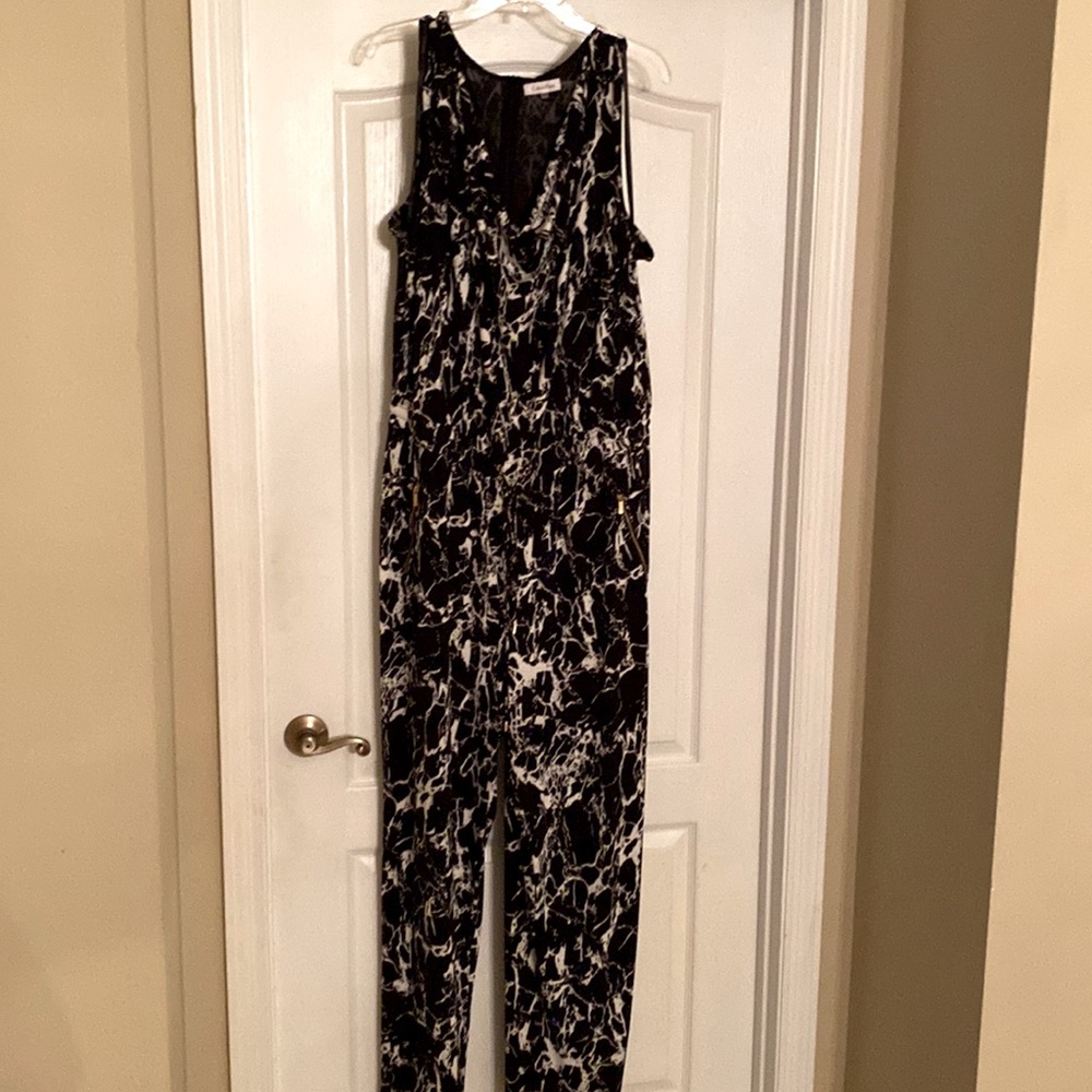 Black and white Calvin Klein jumpsuit